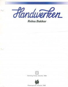 Cursus handwerken schutblad